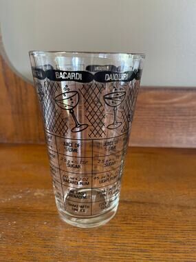 Vintage MCM Irvinware Barware Mixology Cocktail Measuring Mixing Glass 5.75" USA